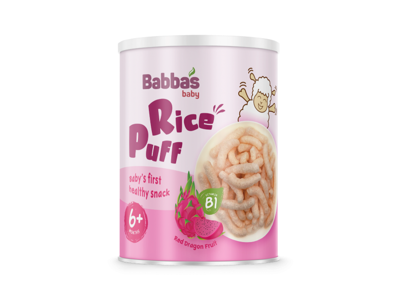 Bánh gạo Babba's Baby vị thanh long đỏ