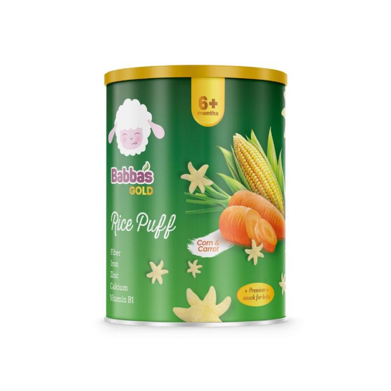 Bánh gạo Babba's Gold - vị Ngô & Cà rốt